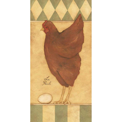 La Poule White Modern Wood Framed Art Print by Marrott, Stephanie