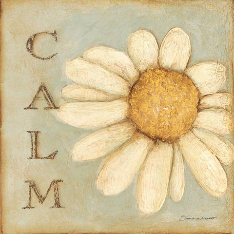 Calm Black Modern Wood Framed Art Print with Double Matting by Marrott, Stephanie