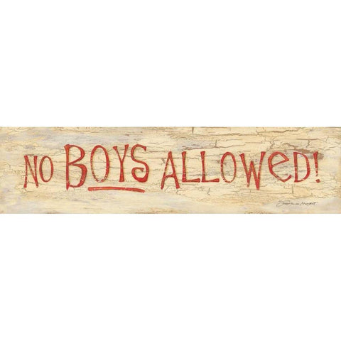 No Boys Allowed Gold Ornate Wood Framed Art Print with Double Matting by Marrott, Stephanie