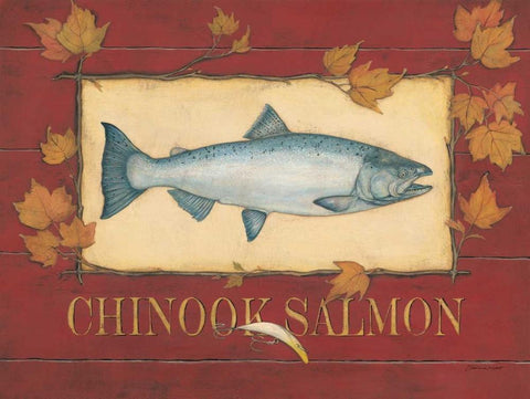 Chinook Bass White Modern Wood Framed Art Print with Double Matting by Marrott, Stephanie