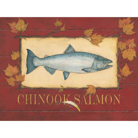 Chinook Bass Gold Ornate Wood Framed Art Print with Double Matting by Marrott, Stephanie