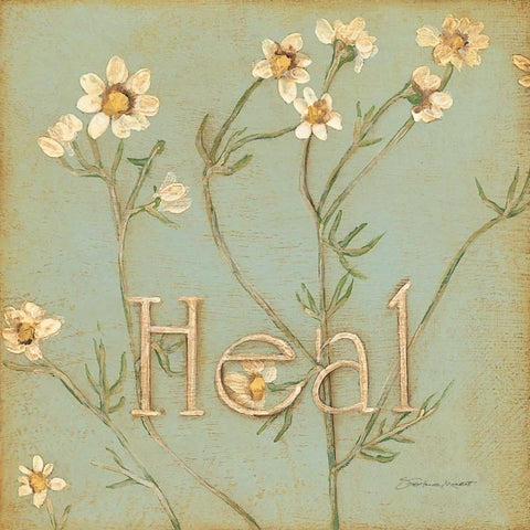 Heal White Modern Wood Framed Art Print by Marrott, Stephanie