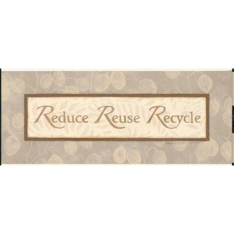 Reduce Reuse Recycle Gold Ornate Wood Framed Art Print with Double Matting by Marrott, Stephanie