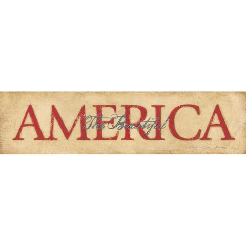 America the Beautiful Gold Ornate Wood Framed Art Print with Double Matting by Marrott, Stephanie