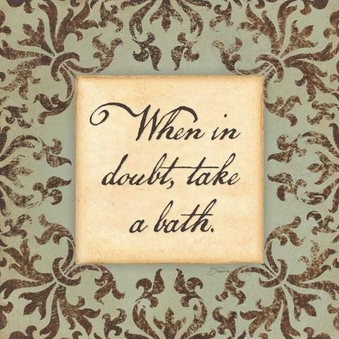 When in Doubt Black Ornate Wood Framed Art Print with Double Matting by Marrott, Stephanie