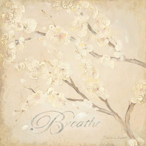 Breathe Gold Ornate Wood Framed Art Print with Double Matting by Marrott, Stephanie