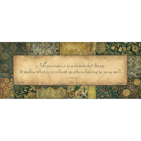 Appreciation Gold Ornate Wood Framed Art Print with Double Matting by Marrott, Stephanie