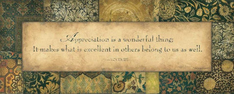 Appreciation Black Ornate Wood Framed Art Print with Double Matting by Marrott, Stephanie