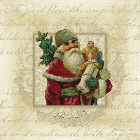 Pere Noel Black Ornate Wood Framed Art Print with Double Matting by Marrott, Stephanie