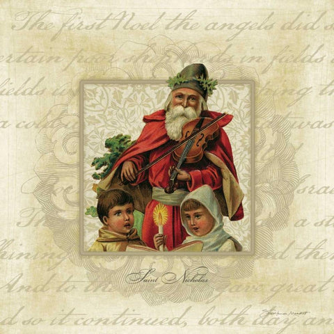 Saint Nicholas Black Ornate Wood Framed Art Print with Double Matting by Marrott, Stephanie