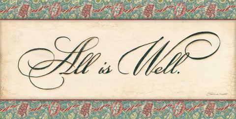 All is Well White Modern Wood Framed Art Print with Double Matting by Marrott, Stephanie