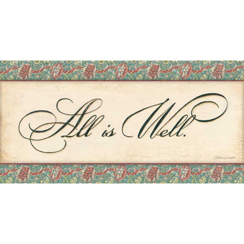 All is Well Gold Ornate Wood Framed Art Print with Double Matting by Marrott, Stephanie