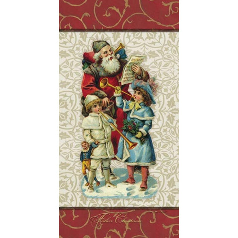 Father Christmas White Modern Wood Framed Art Print by Marrott, Stephanie