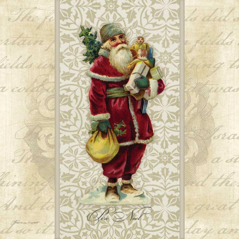 Pere Noel Gold Ornate Wood Framed Art Print with Double Matting by Marrott, Stephanie