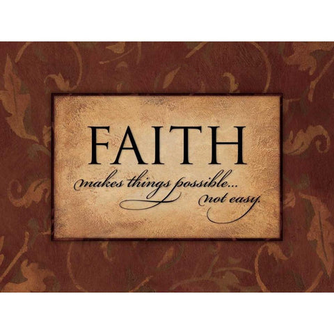 Faith Black Modern Wood Framed Art Print with Double Matting by Marrott, Stephanie