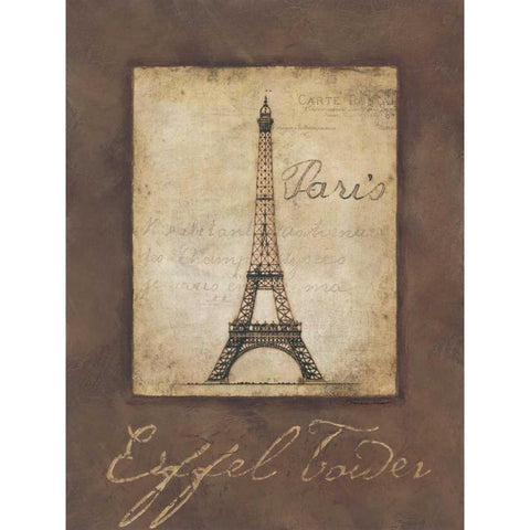 Eiffel Tower White Modern Wood Framed Art Print by Marrott, Stephanie