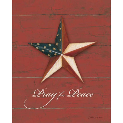 Pray for Peace Gold Ornate Wood Framed Art Print with Double Matting by Marrott, Stephanie