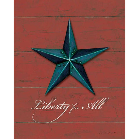 Liberty for All Black Modern Wood Framed Art Print with Double Matting by Marrott, Stephanie