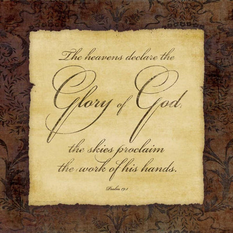 Glory to God Black Modern Wood Framed Art Print with Double Matting by Marrott, Stephanie