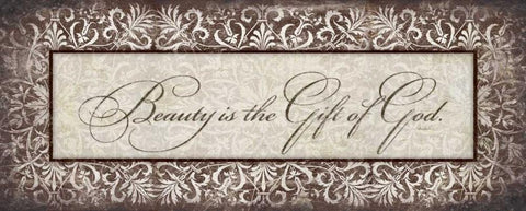 Beauty Is Black Ornate Wood Framed Art Print with Double Matting by Marrott, Stephanie