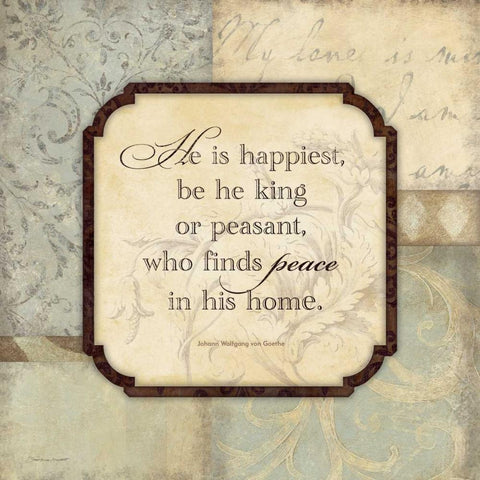 He Is Happiest White Modern Wood Framed Art Print by Marrott, Stephanie