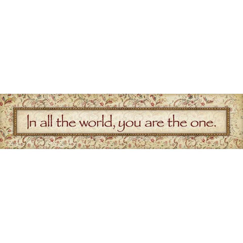 You Are the One Gold Ornate Wood Framed Art Print with Double Matting by Marrott, Stephanie