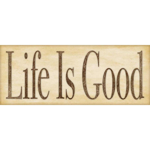 Life is Good Gold Ornate Wood Framed Art Print with Double Matting by Marrott, Stephanie