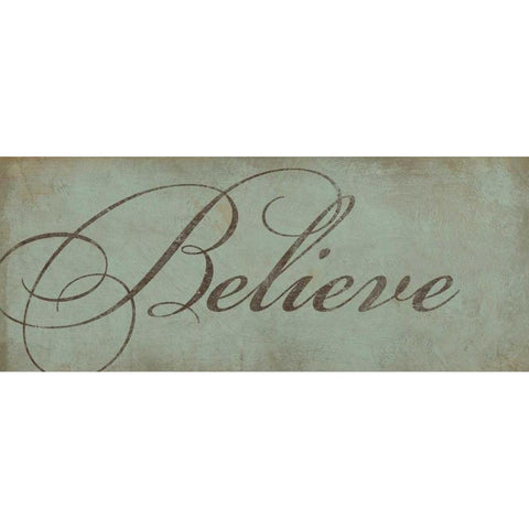 Believe White Modern Wood Framed Art Print by Marrott, Stephanie