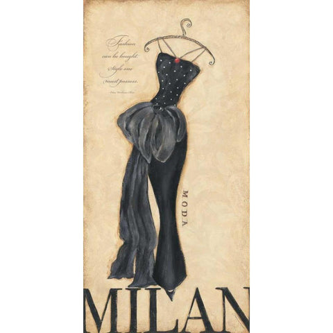 Milan White Modern Wood Framed Art Print by Marrott, Stephanie