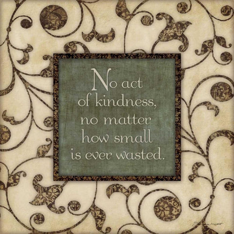 No Act Black Ornate Wood Framed Art Print with Double Matting by Marrott, Stephanie