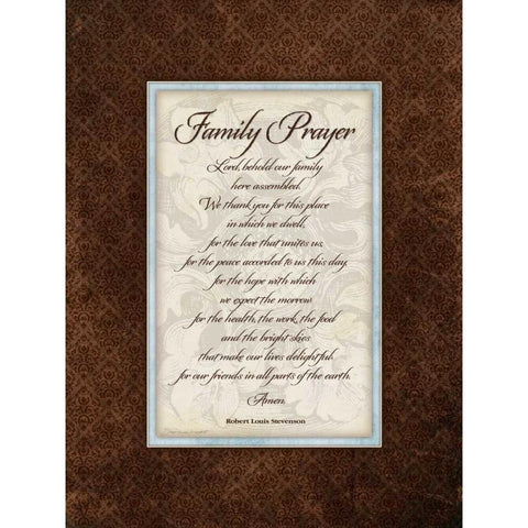 Family Prayer Gold Ornate Wood Framed Art Print with Double Matting by Marrott, Stephanie