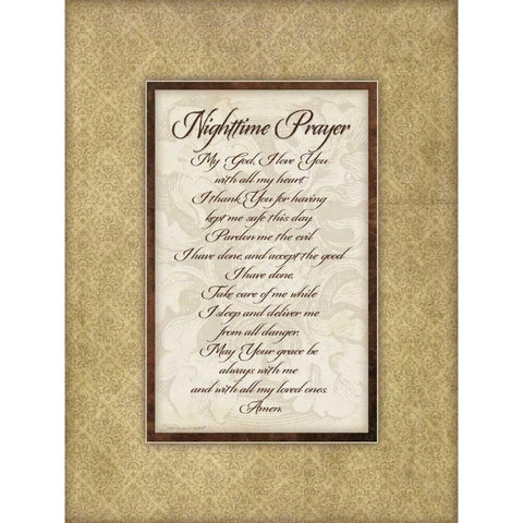 Nighttime Prayer White Modern Wood Framed Art Print by Marrott, Stephanie