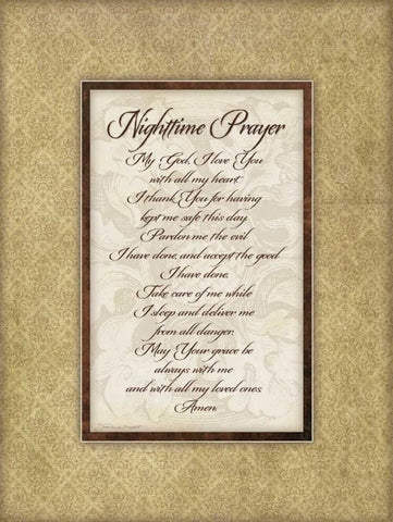 Nighttime Prayer White Modern Wood Framed Art Print with Double Matting by Marrott, Stephanie