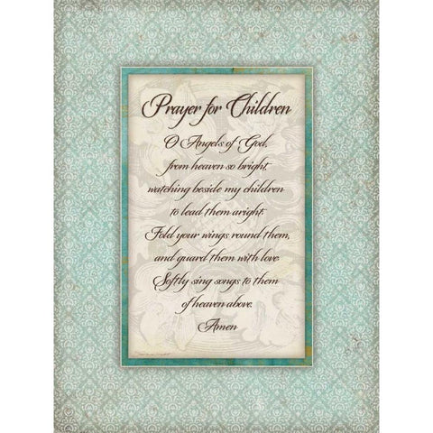 Prayer for Child White Modern Wood Framed Art Print by Marrott, Stephanie