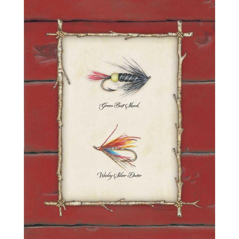 Fish Flies I Black Modern Wood Framed Art Print with Double Matting by Marrott, Stephanie