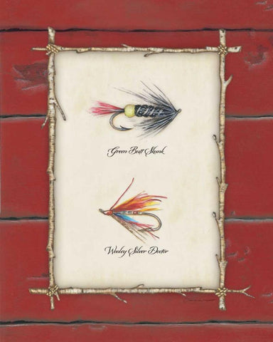 Fish Flies I Black Ornate Wood Framed Art Print with Double Matting by Marrott, Stephanie