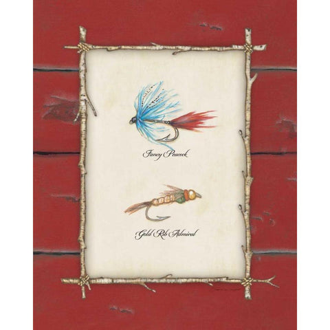 Fish Flies III White Modern Wood Framed Art Print by Marrott, Stephanie