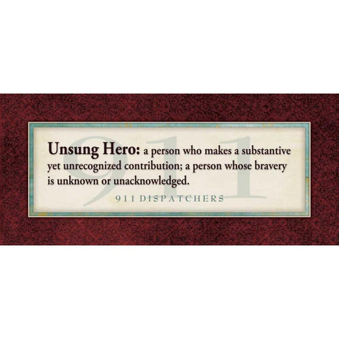 911 Unsung Hero Gold Ornate Wood Framed Art Print with Double Matting by Marrott, Stephanie