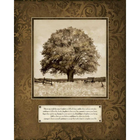 My Wish Gold Ornate Wood Framed Art Print with Double Matting by Marrott, Stephanie