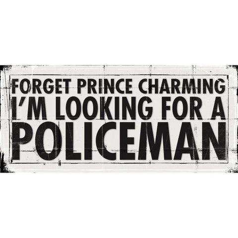 Prince Charming - Fireman White Modern Wood Framed Art Print by Marrott, Stephanie