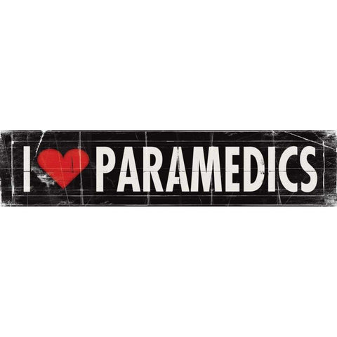 I Love Paramedics Gold Ornate Wood Framed Art Print with Double Matting by Marrott, Stephanie