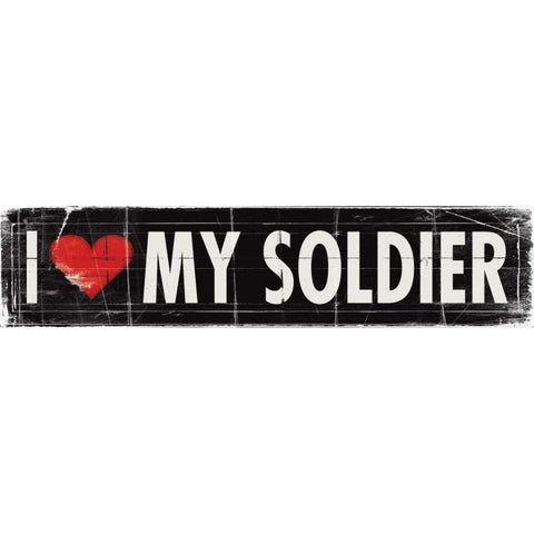 I Love My Soldier Gold Ornate Wood Framed Art Print with Double Matting by Marrott, Stephanie