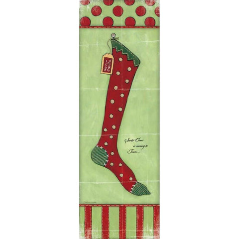 Stocking III White Modern Wood Framed Art Print by Marrott, Stephanie