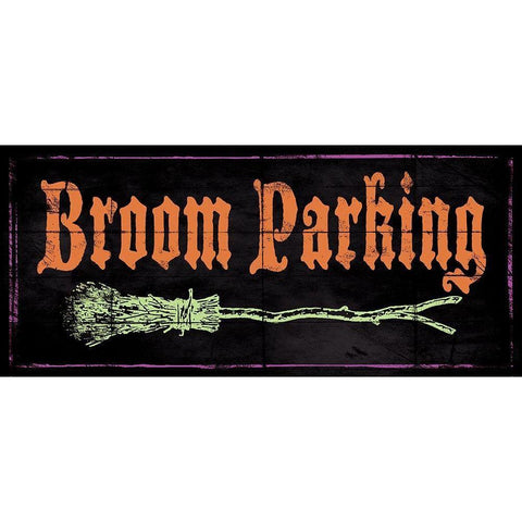 Broom Parking Gold Ornate Wood Framed Art Print with Double Matting by Marrott, Stephanie