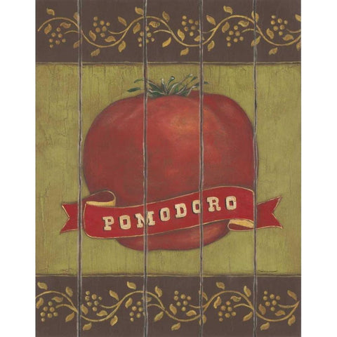 Pomodoro White Modern Wood Framed Art Print by Marrott, Stephanie