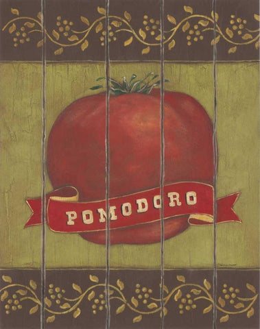 Pomodoro Black Ornate Wood Framed Art Print with Double Matting by Marrott, Stephanie