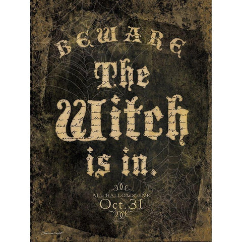 The Witch White Modern Wood Framed Art Print by Marrott, Stephanie