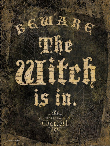 The Witch Black Ornate Wood Framed Art Print with Double Matting by Marrott, Stephanie