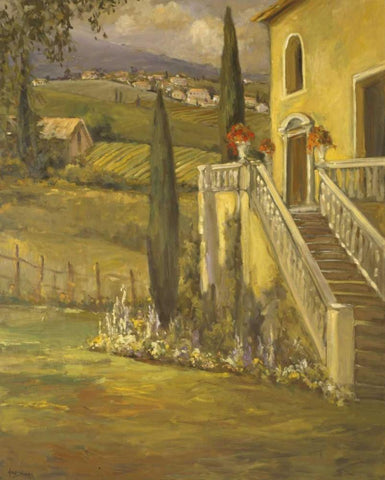 Latin Calm II Black Ornate Wood Framed Art Print with Double Matting by Stevens, Allayn