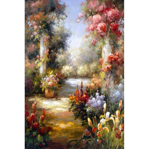 Memory Lane I Gold Ornate Wood Framed Art Print with Double Matting by Stevens, Allayn